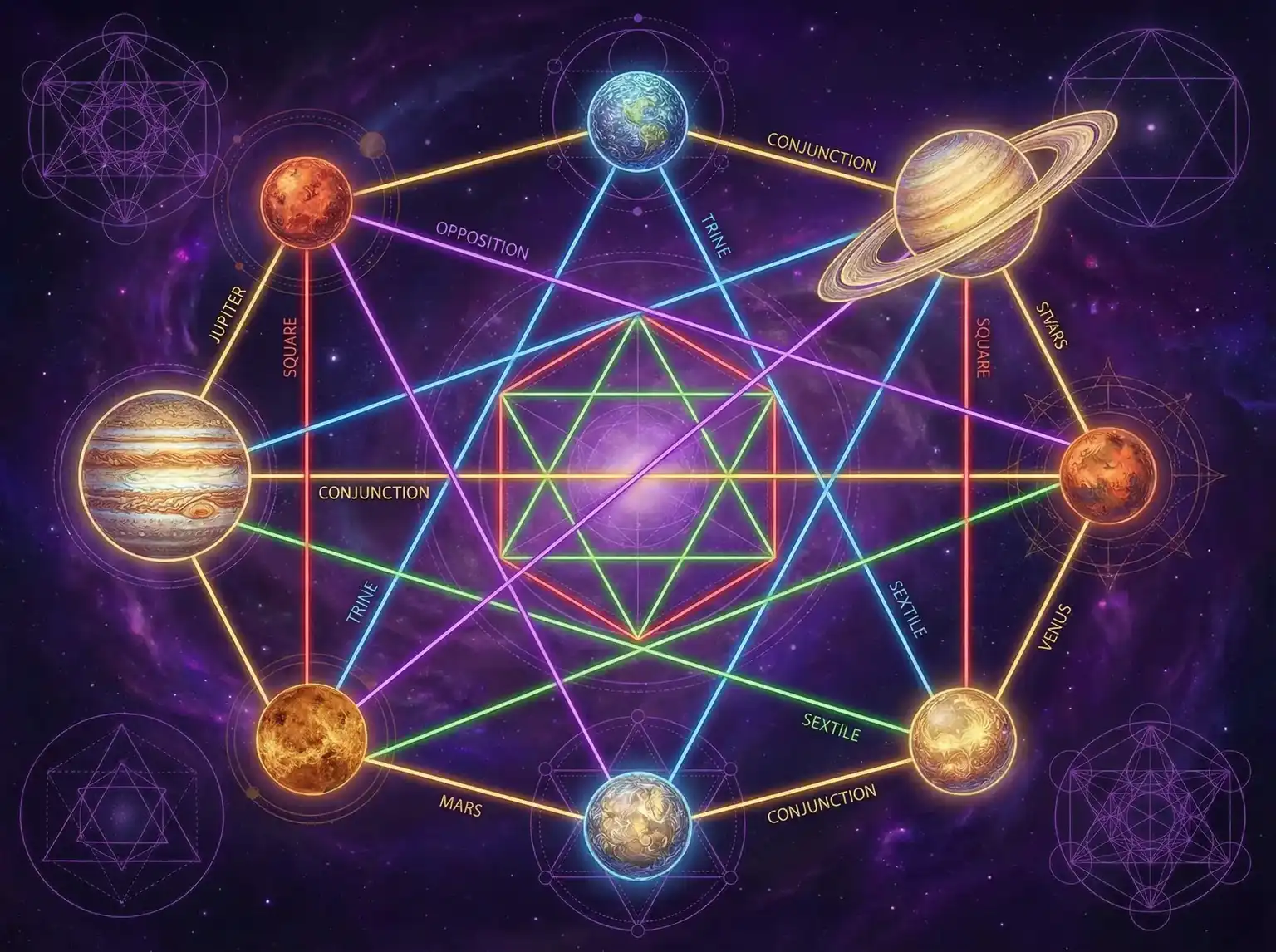 行星相位解读 - 国色天香视频在线看 | 占星学进阶
